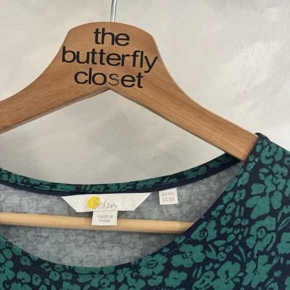 Boden Green And Blue Floral Maxi Jersey Dress 10L AA5028 - Picture 3 of 4